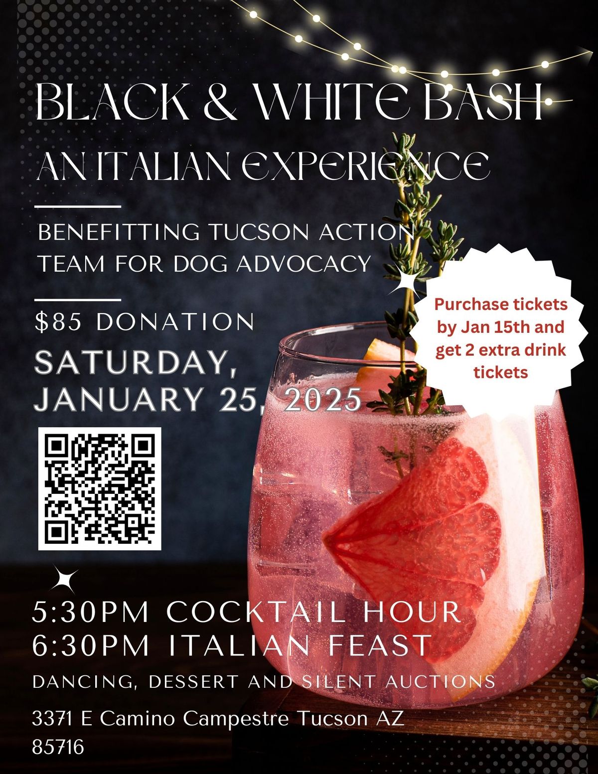 Black and White Bash: An Italian Experience