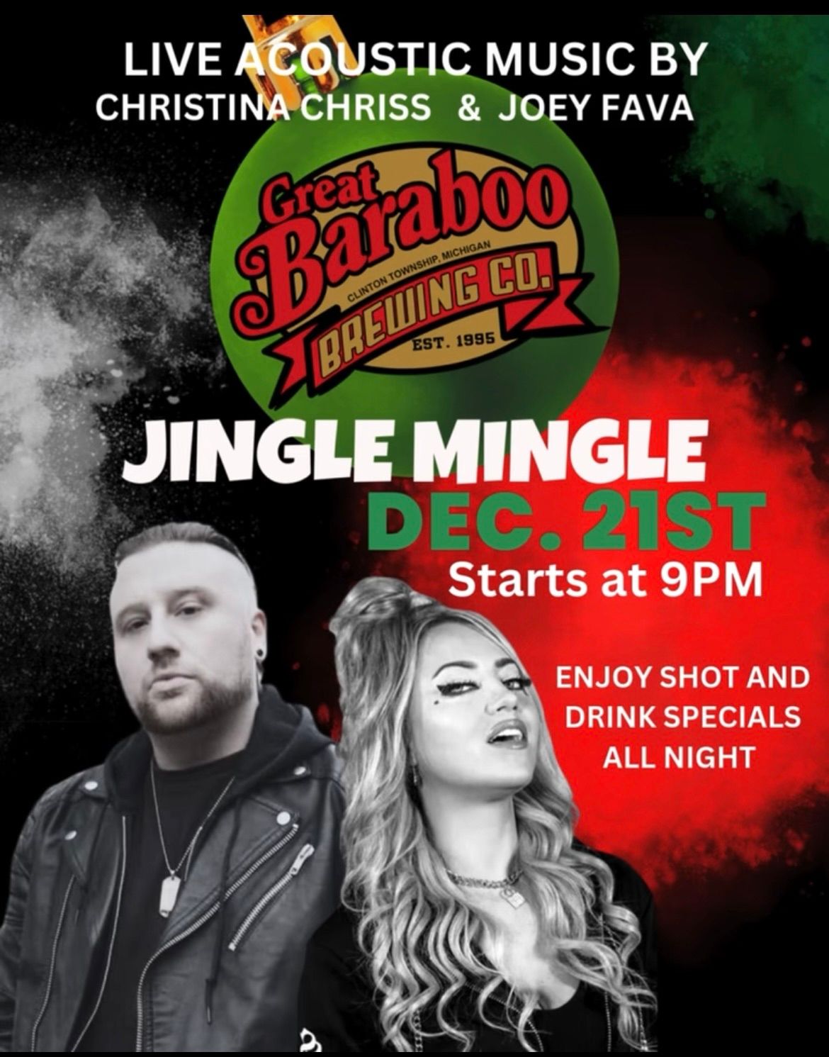 Jingle Mingle with Live Music by Christina Chriss & Joey Fava