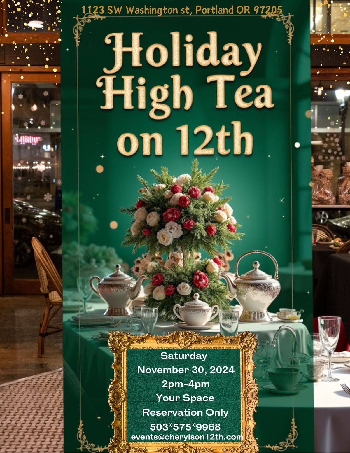 Holiday High Tea on 12th