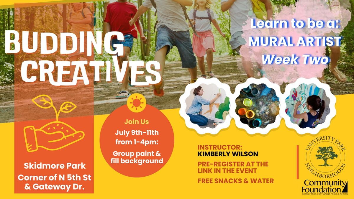 Budding Creatives in the Park: Mural Art with Kimberly Forness-Wilson (RSVP Required) Week 2