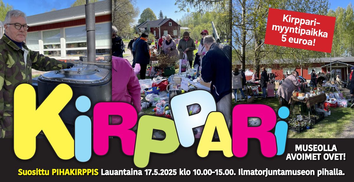 PIHAKIRPPIS lauantaina 17.5.2025 klo 10-15 \u2022 Ilmatorjuntamuseon mielenkiintoinen pihapiiri 