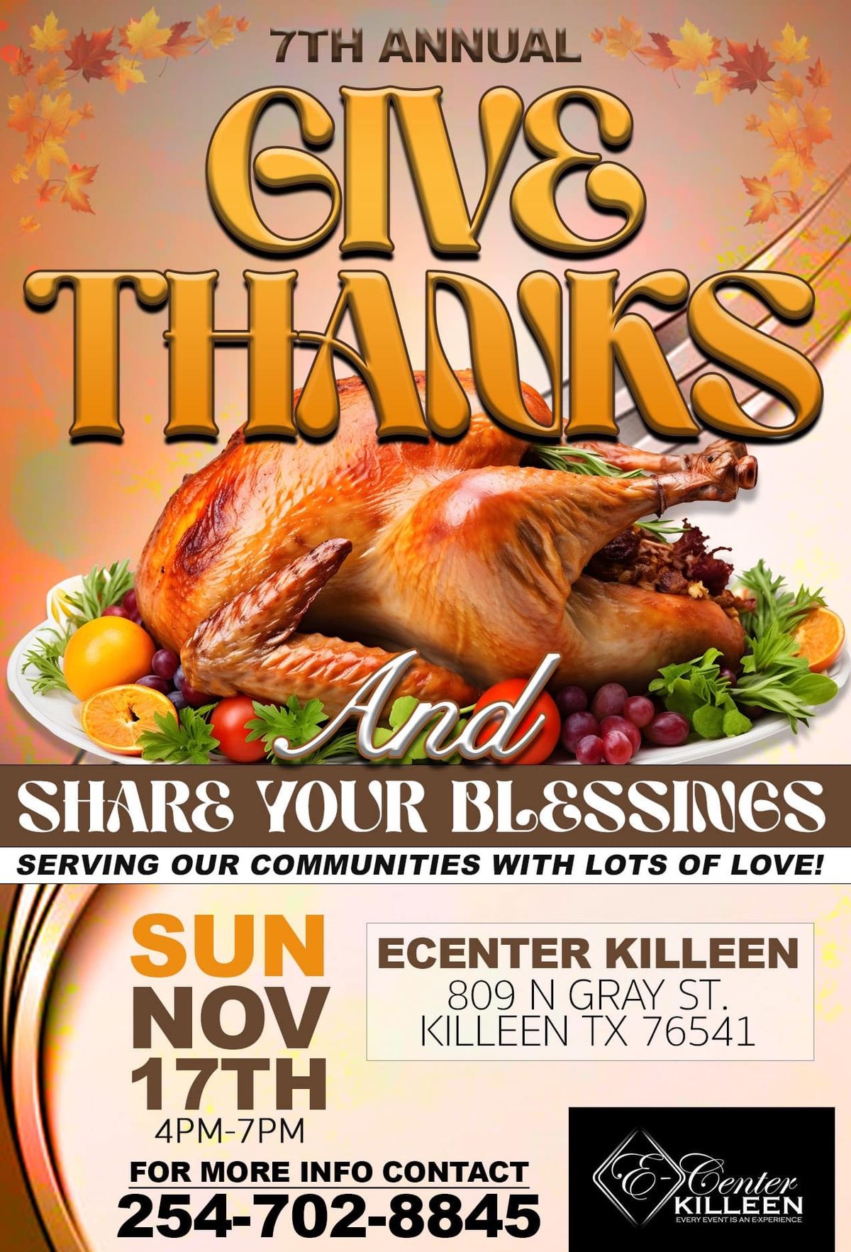 7th Annual Give Thanks & Share your Blessings 