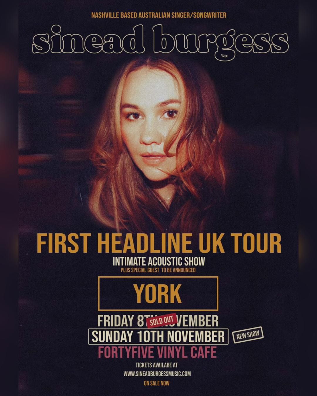 Sinead Burgess - Additional Date Added 