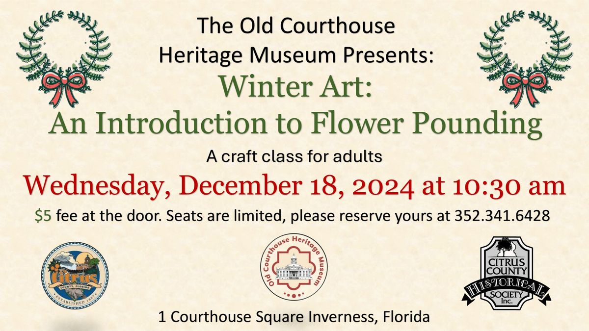 Flower Pounding: A Craft Class for Adults