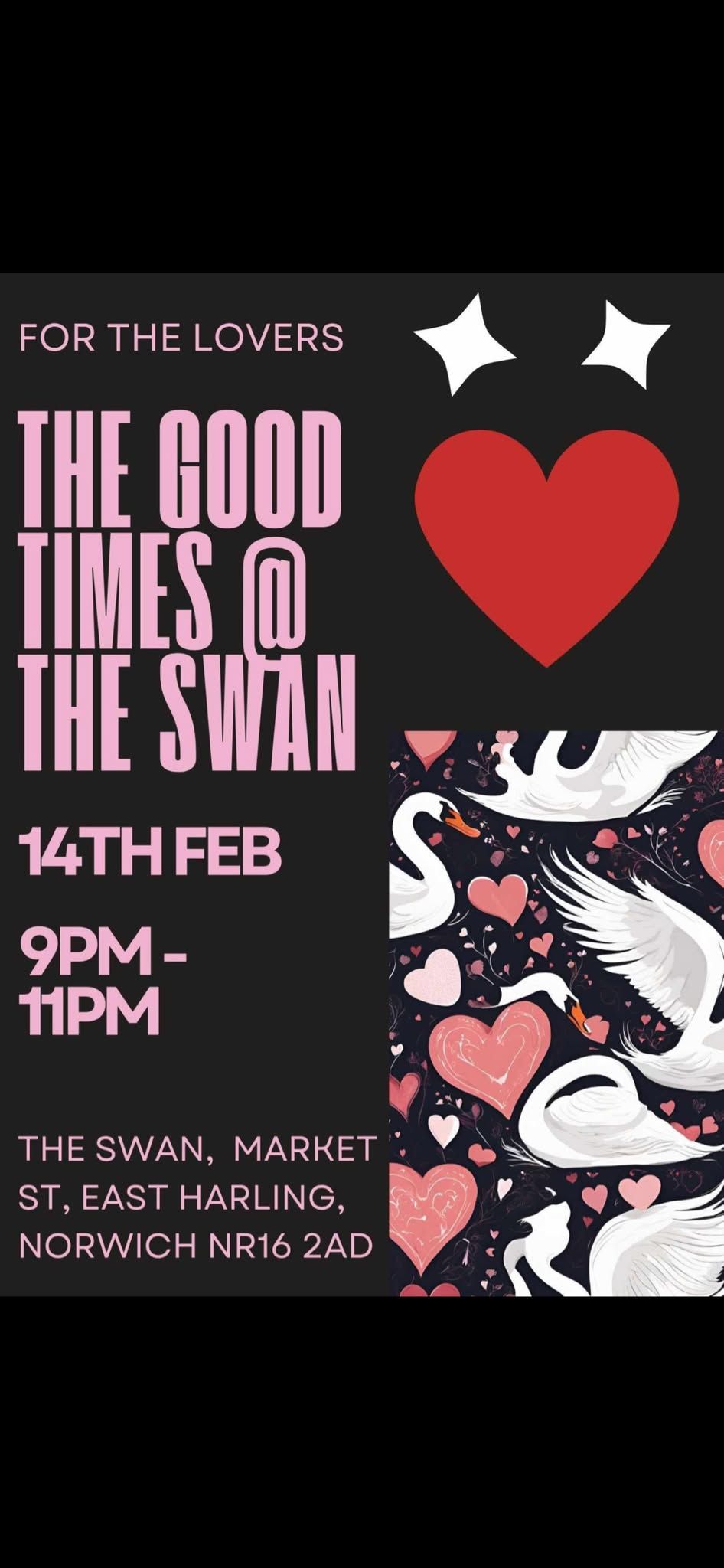 Valentines - live music with The Good Times plus set menu 