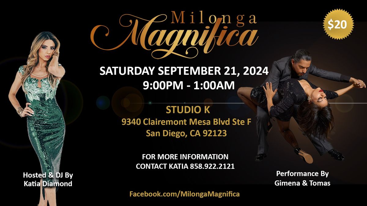 Milonga MAGNIFICA, Performance by Tomas and Gimena, Sat Sep 21st 