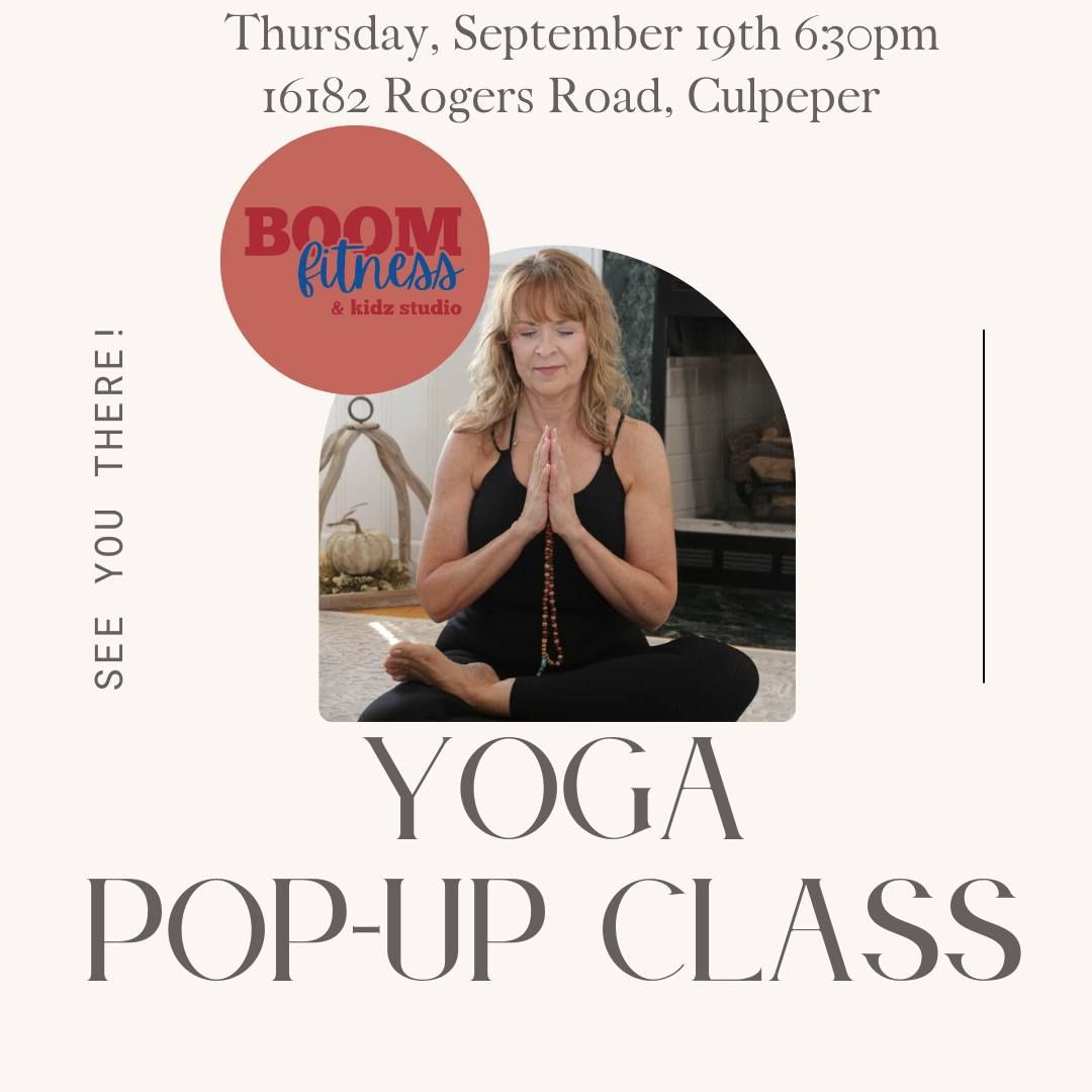 Yoga Pop Up Class at BOOM Fitness & BOOM KIDZ