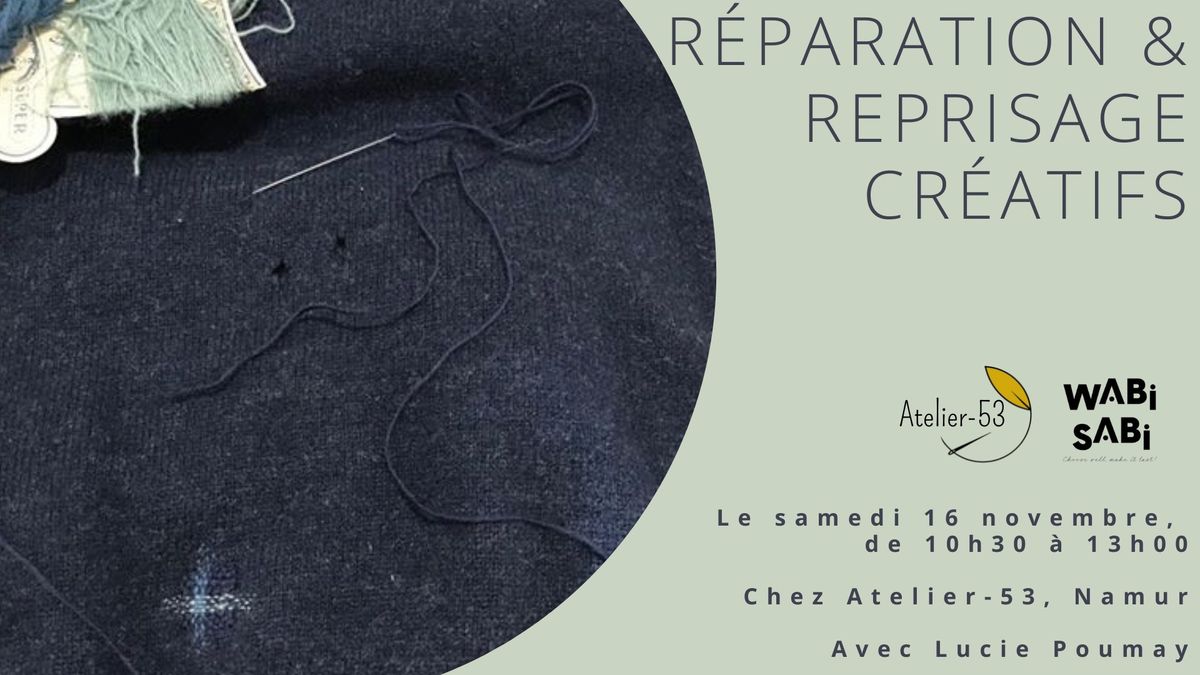 Atelier | R\u00e9paration & reprisage cr\u00e9atifs