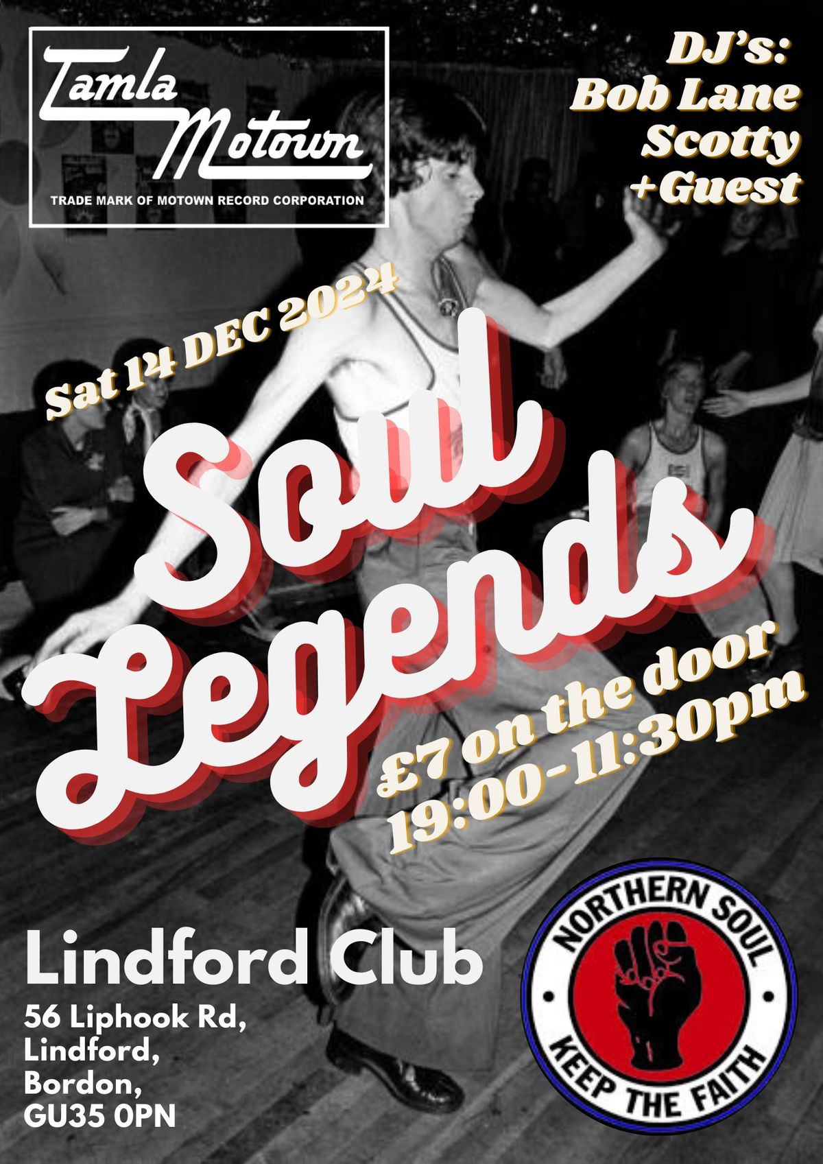 Soul Legends Lindford - Northern, Motown & Soul Night