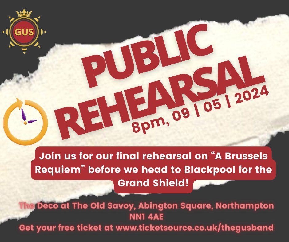 The GUS Band Open Rehearsal- "A Brussels Requiem"