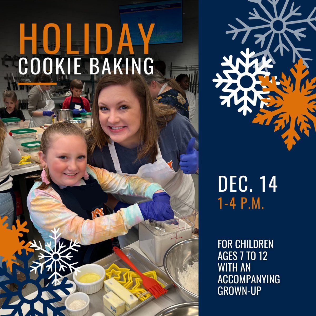 Holiday Cookie Baking ( kids aged 7-12 )