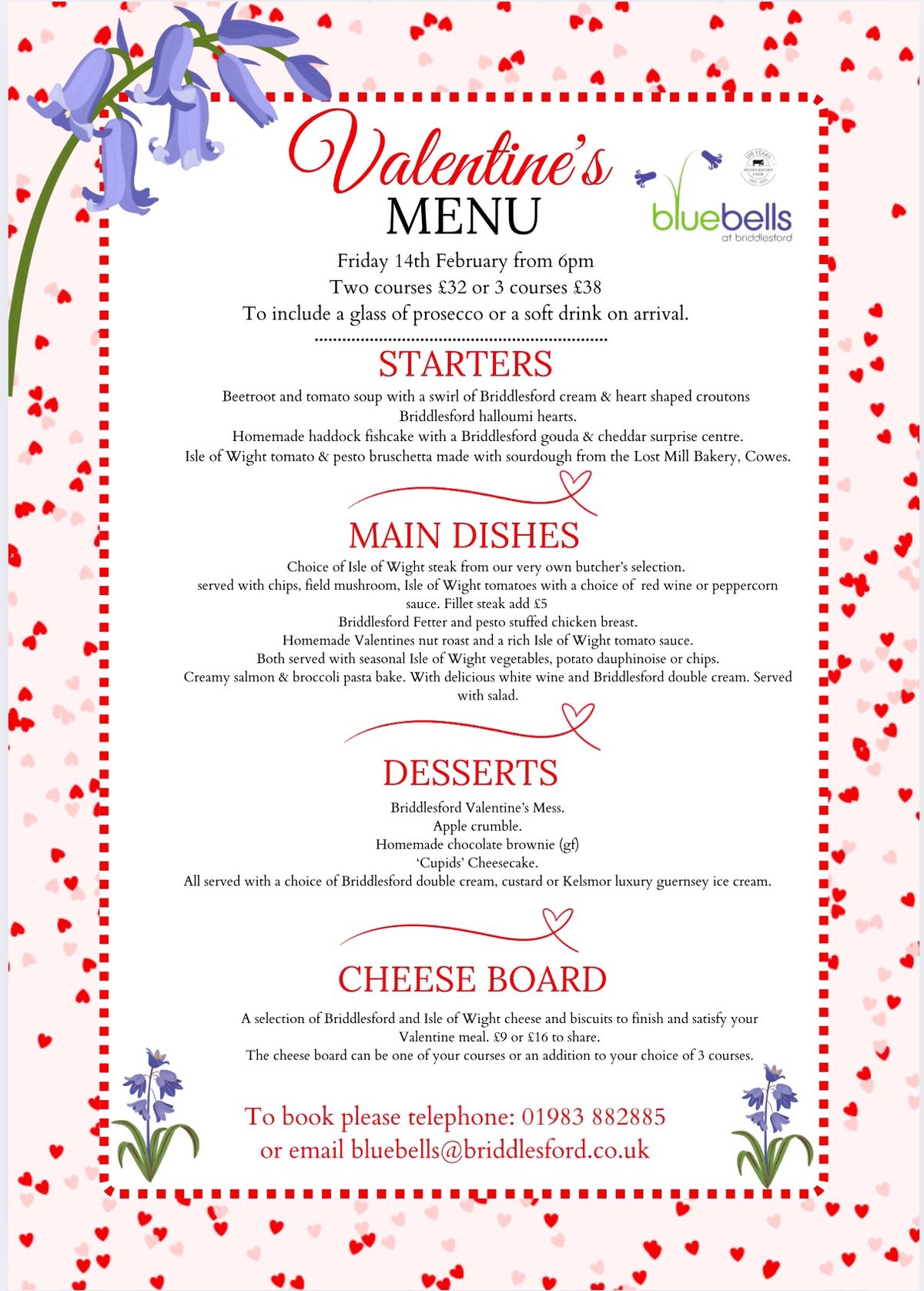 Valentine's Evening at Bluebells Caf\u00e9 \u2764\ufe0f 