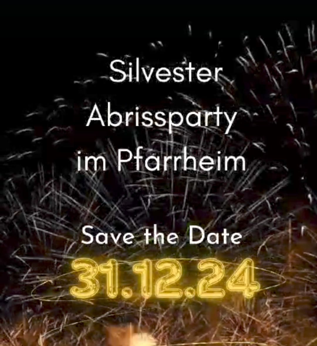 Silvester-Abrissparty im Pfarrheim Eggerm\u00fchlen 