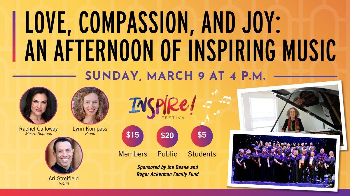 Love, Compassion, & Joy: An Afternoon of Inspiring Music