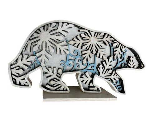 Winter Polar Bear Wood Mosaic Class | $45