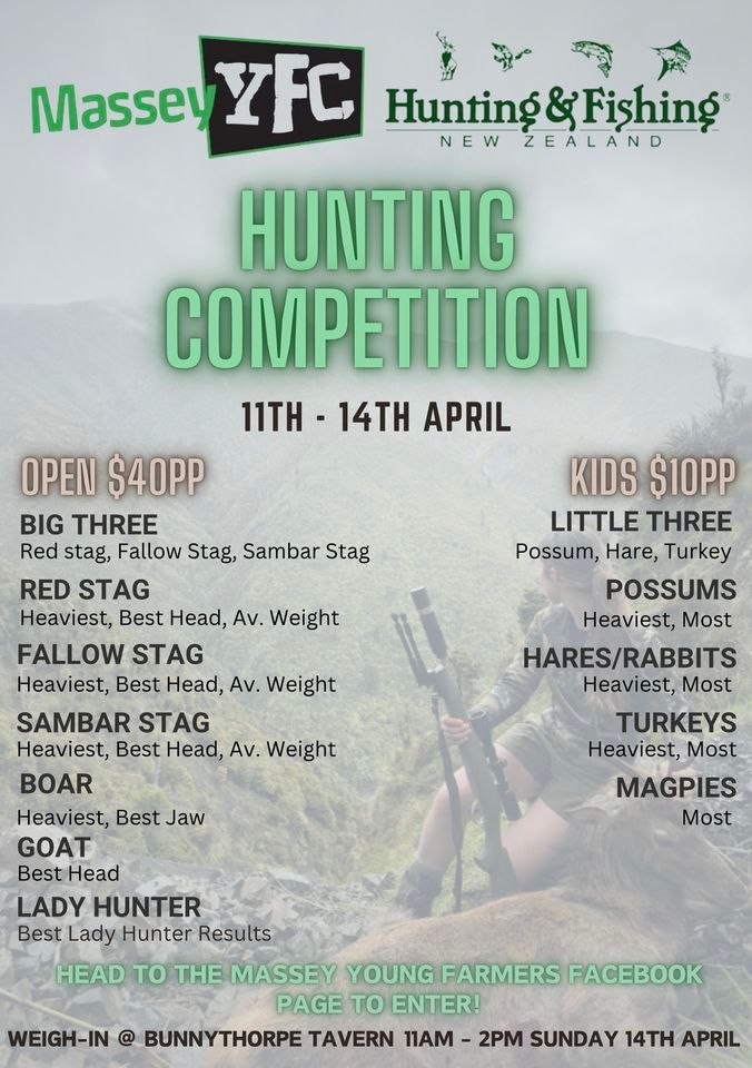 2024 MYFC and Hunting and Fishing Manawatu - Hunting Competition