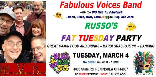 FABULOUS VOICES - RUSSO'S FAT TUESDAY PARTY!! 