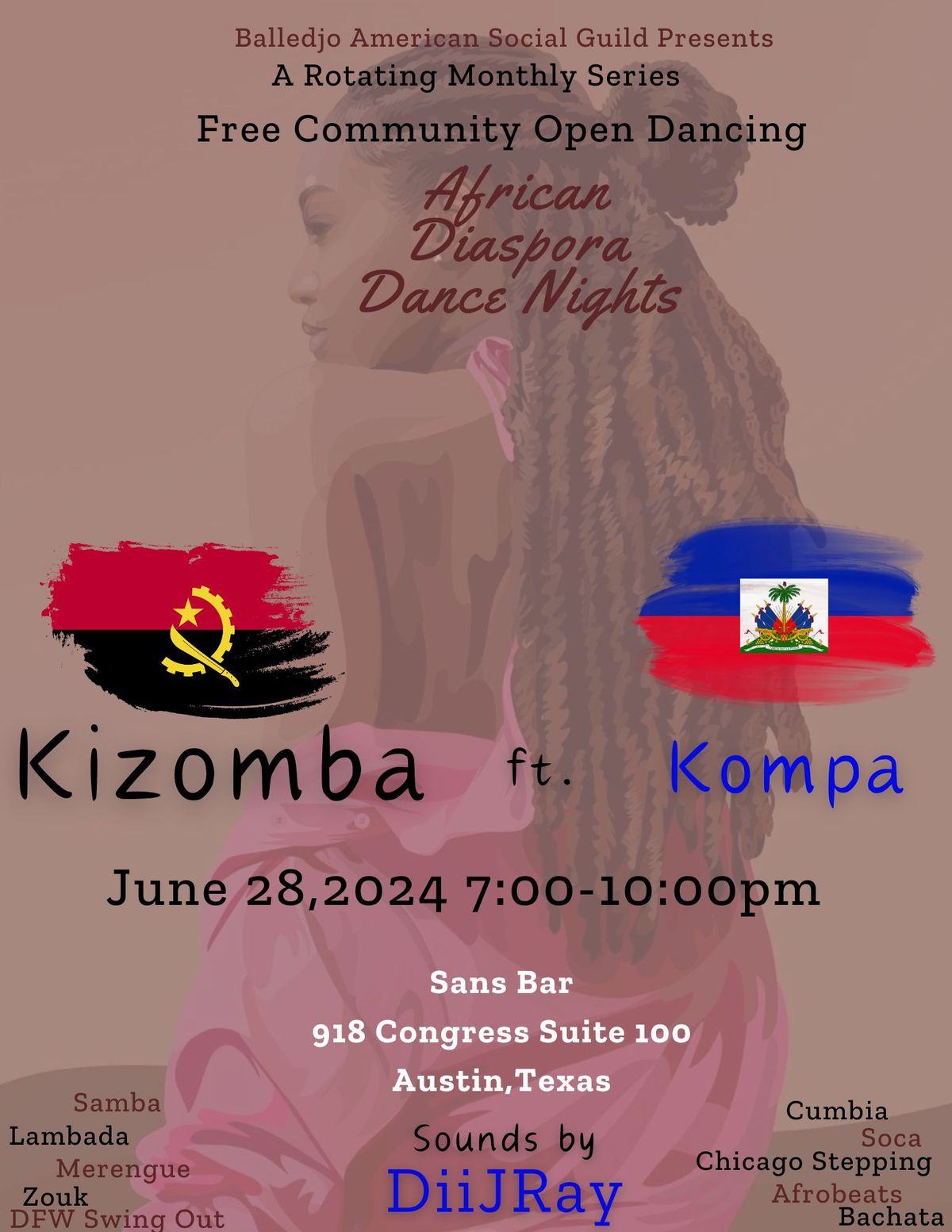 African Diaspora Dance Nights - Kizomba ft. Kompa
