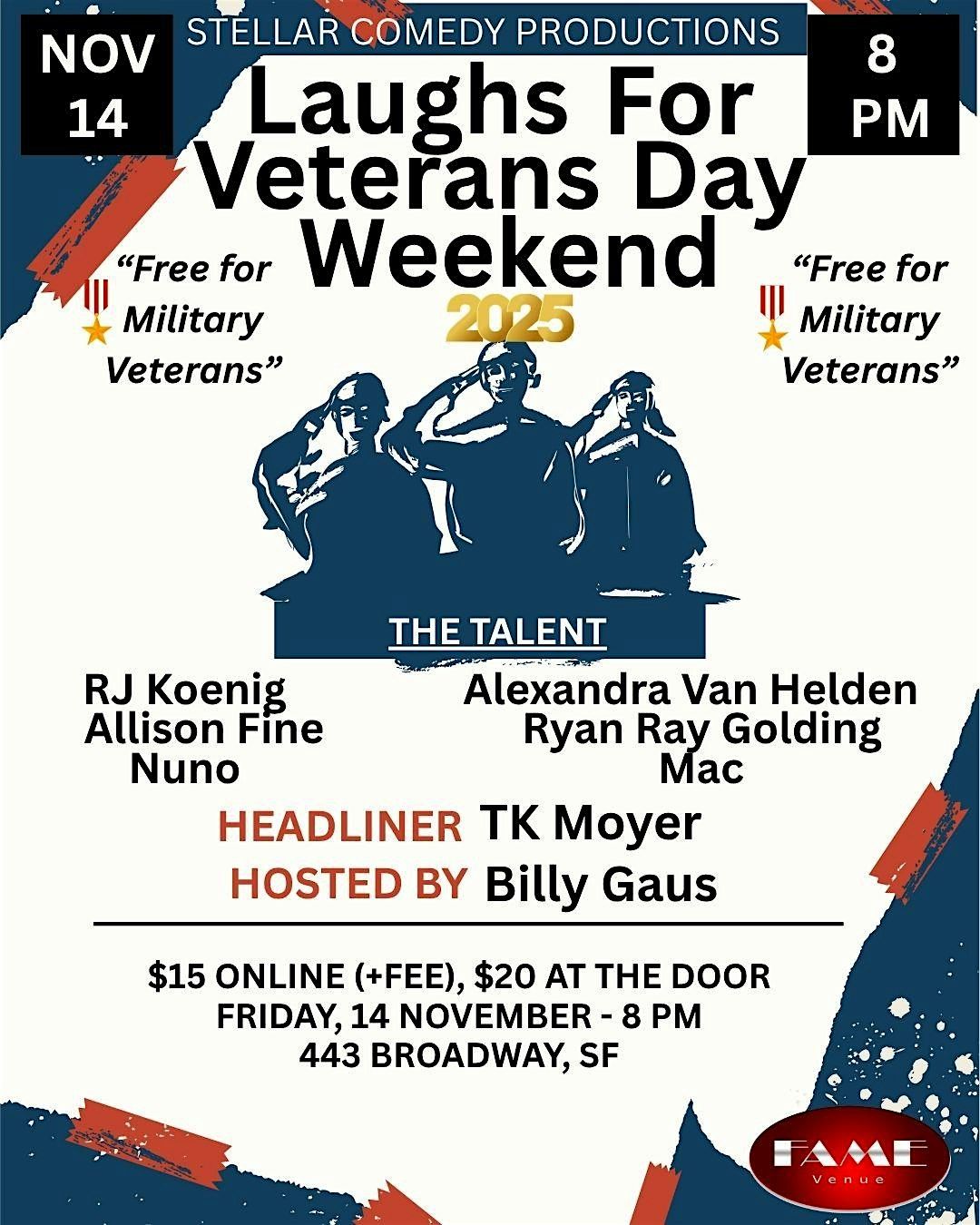 Laughs for Veterans Day Weekend