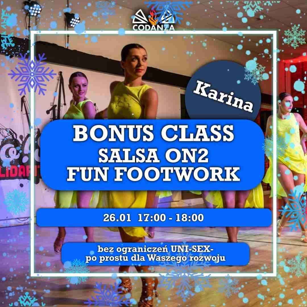 \ud83d\udca5Bonus Class - Salsa on2 Fun Footwork Unisex z Karin\u0105