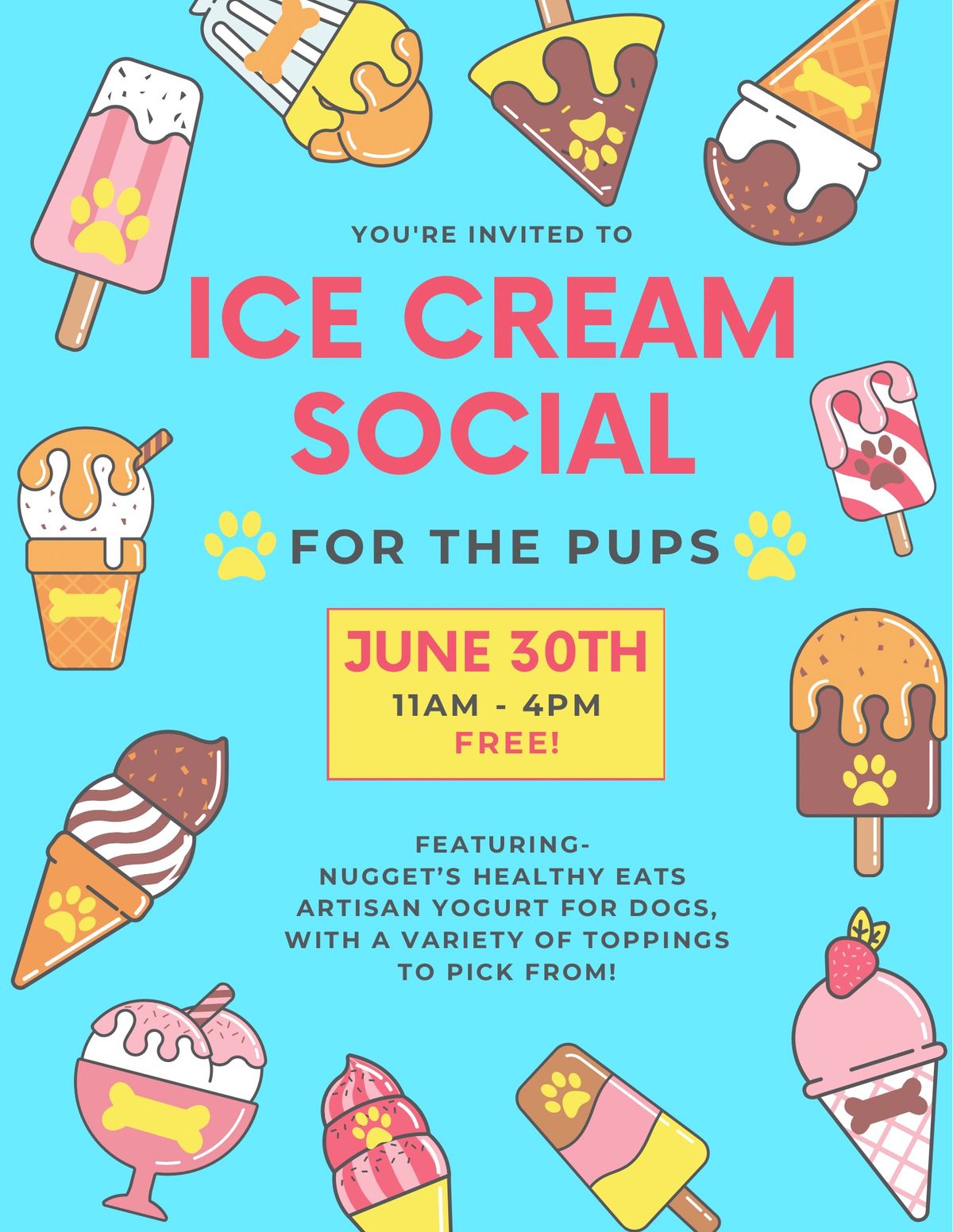 Ice cream social for the pups! 