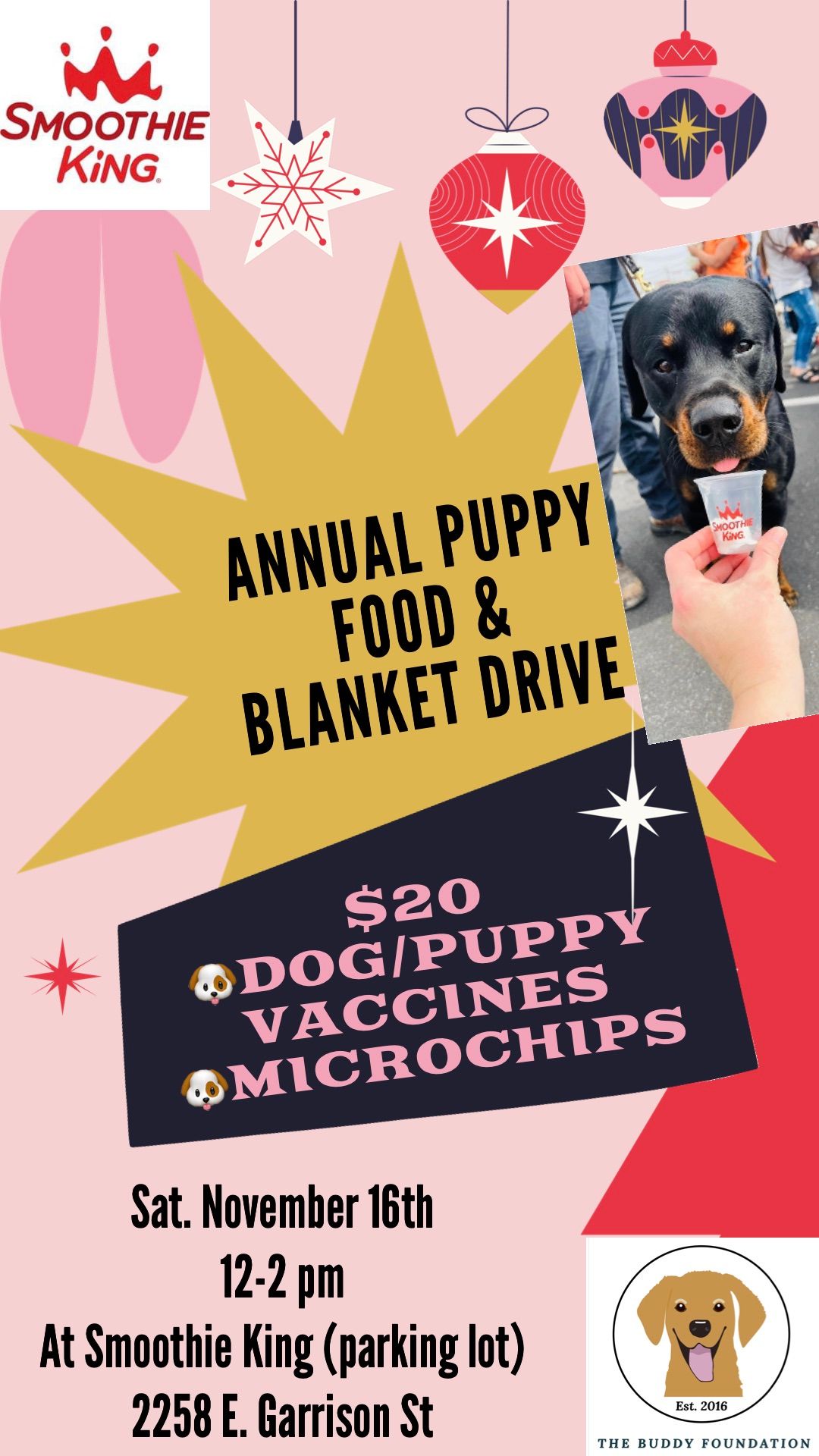 PUPPY FOOD & BLANKET DRIVE