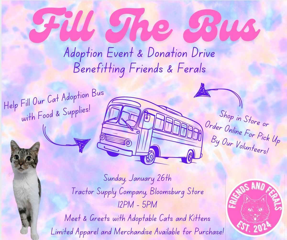 'Fill The Bus' Donation Drive and Adoption Event