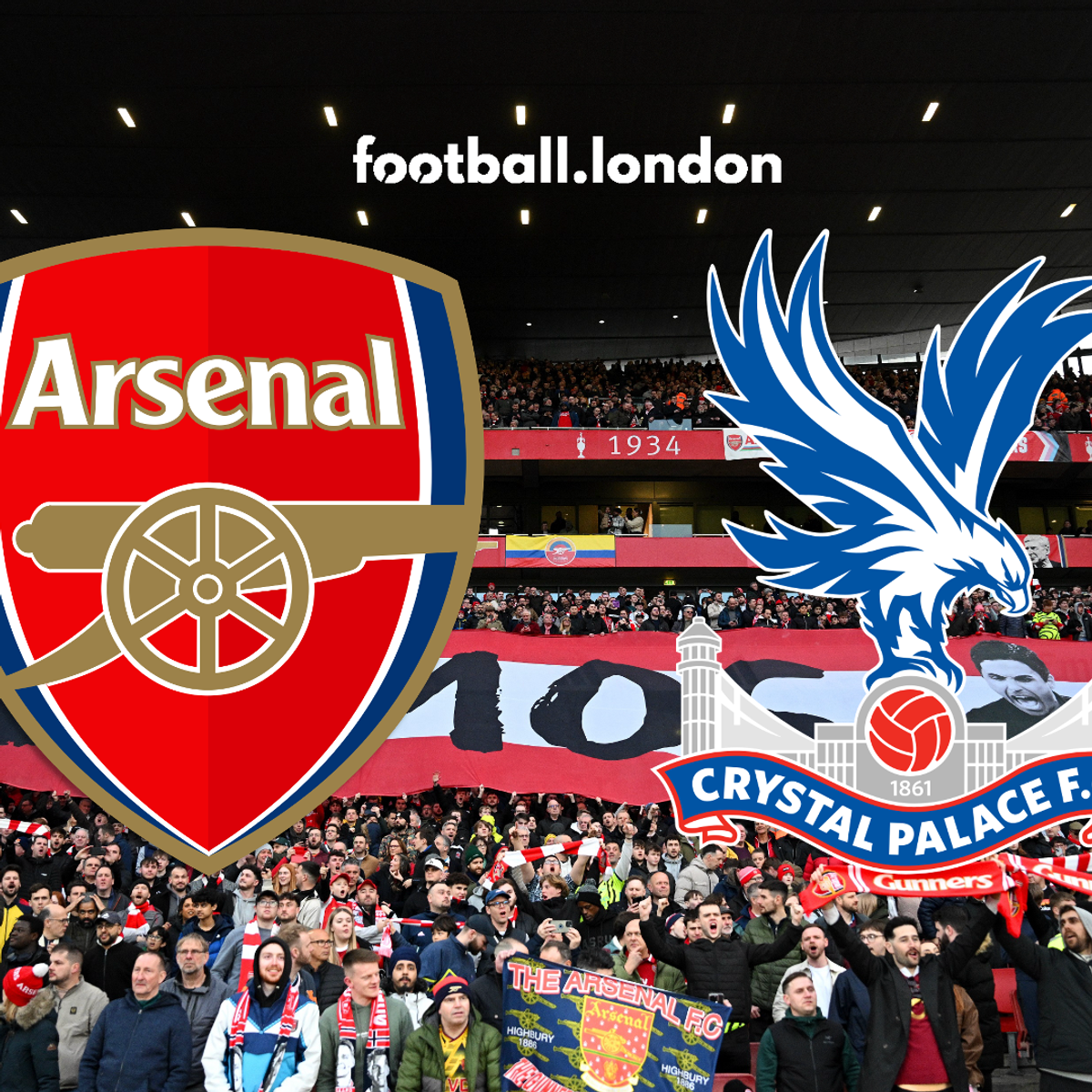 Crystal Palace FC vs Arsenal FC at Selhurst Park Stadium