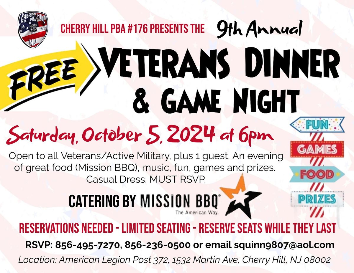 Veterans Dinner & Game Night