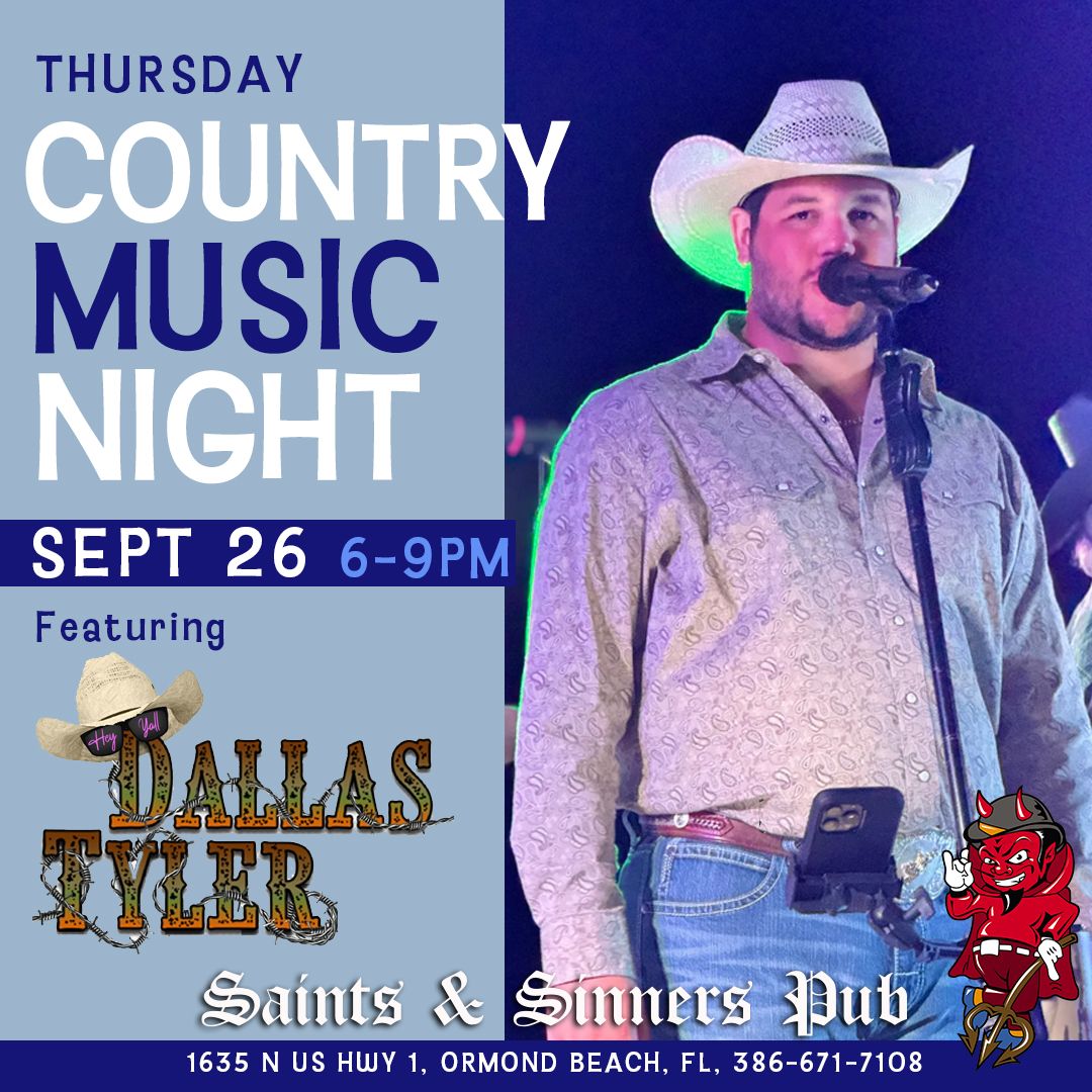 Country Music Night w\/Nashville Recording Artist - Dallas Tyler