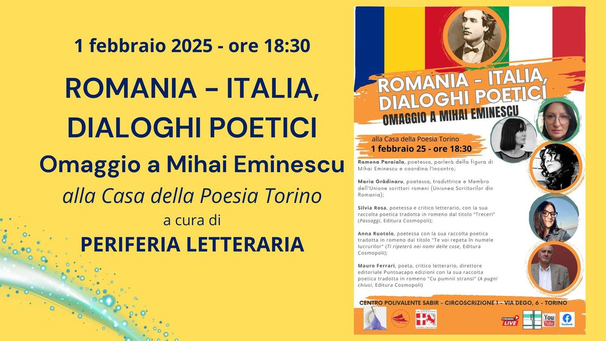 ROMANIA-ITALIA, dialoghi poetici (omaggio a Mihai Eminescu)