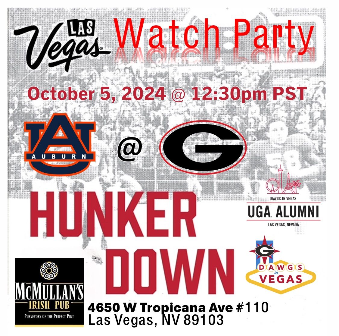 Las Vegas Watch Party - Auburn @ Georgia 