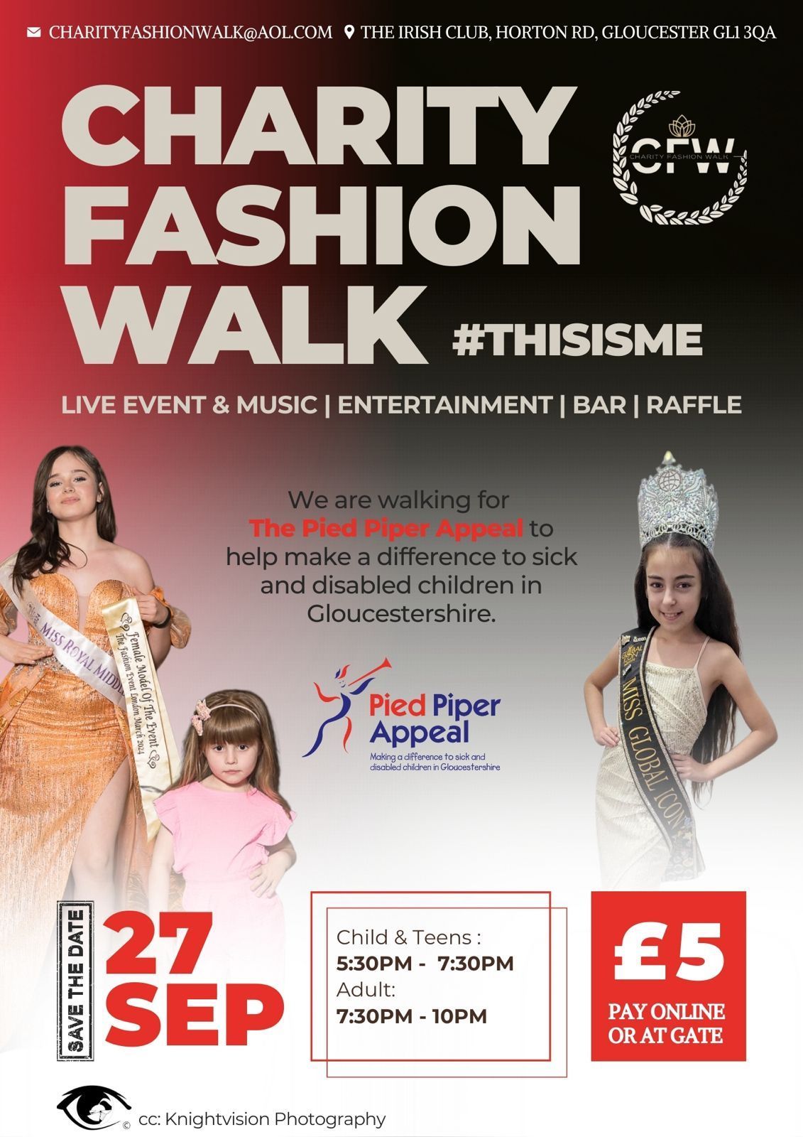 Charity Fashion Walk in aid of Pied Piper appeal