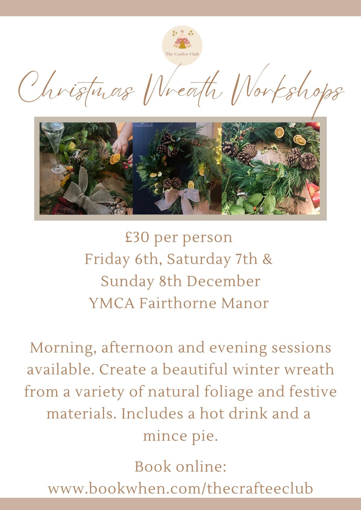 Christmas Wreath Workshops at YMCA Fairthorne 