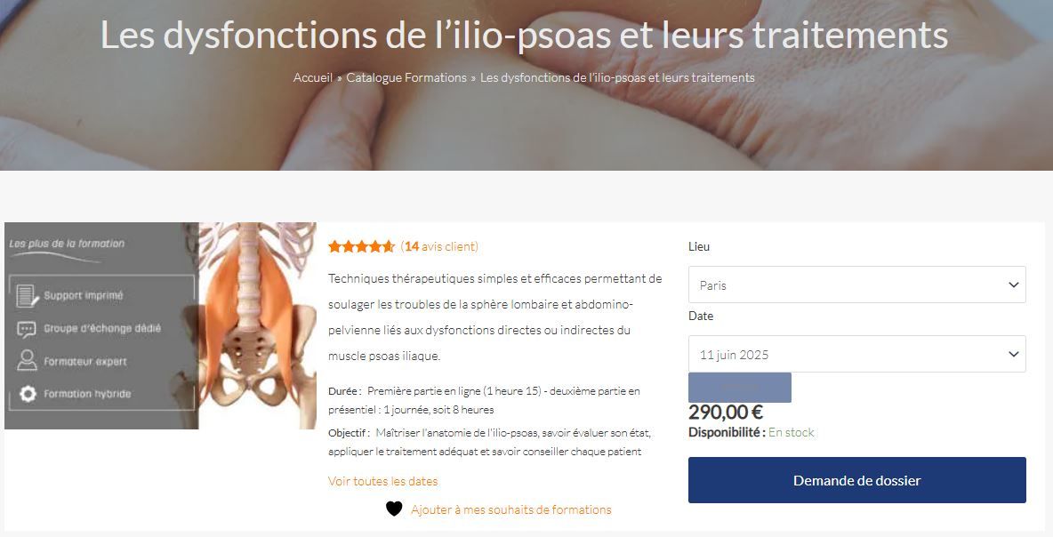 Les dysfonctions de l\u2019ilio-psoas et leurs traitements