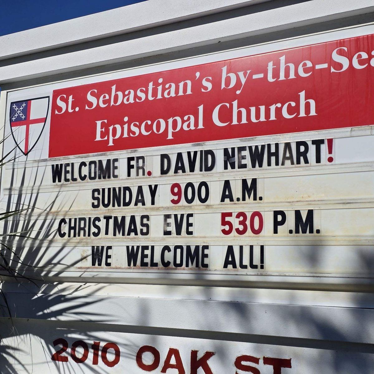 Welcome Fr. David Newhart to St. Sebastian's by the Sea Episcopal Church!