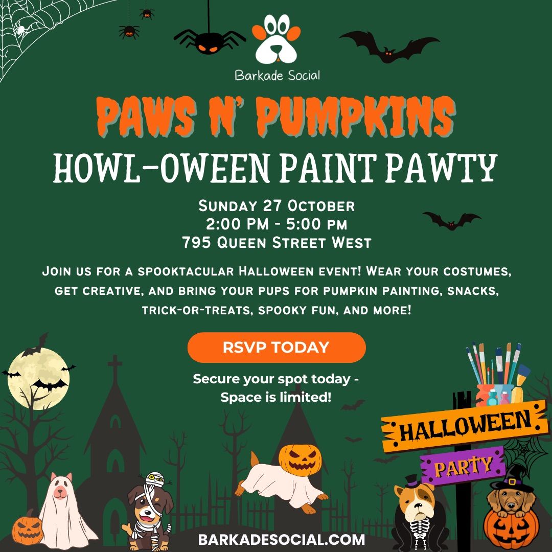 Paws N\u2019 Pumpkins Howl-oween Paint Pawty