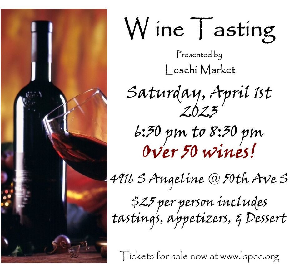 Wine Tasting Fundraiser and Community Event