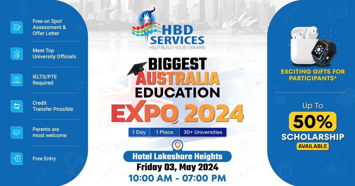 HBD Services: Biggest Australia Education Expo 2024 at Hotel Lakeshore Heights Gulshan-1