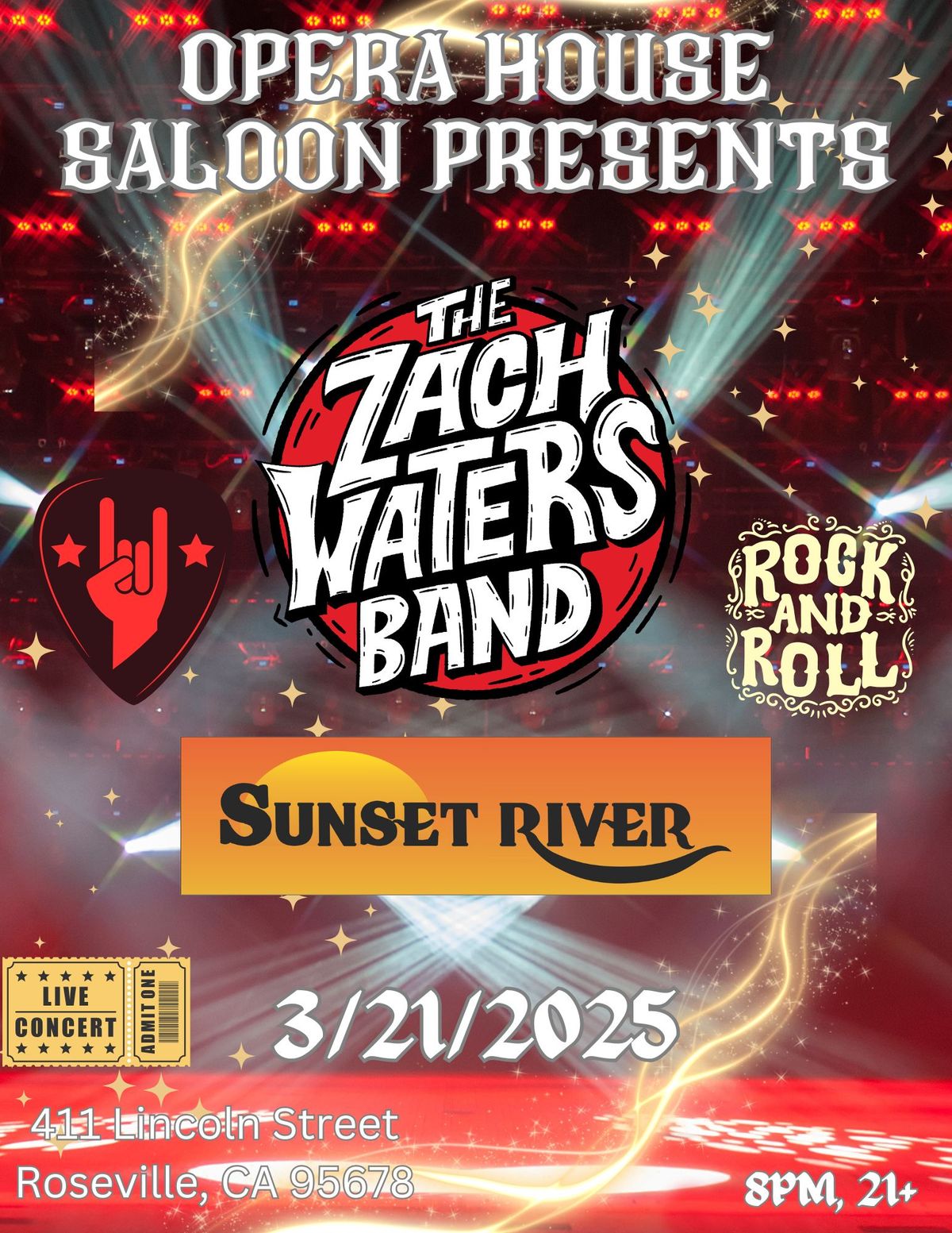 Sunset River w\/ the Zach Waters Band at Roseville Opera House!