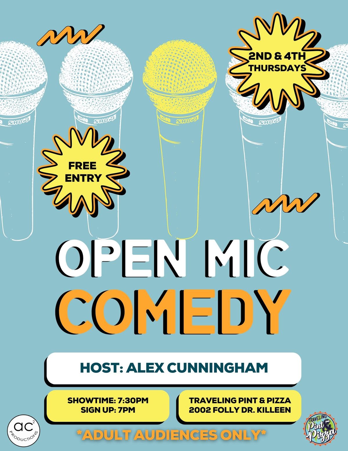 Open Mic Comedy @ Traveling Pint & Pizza