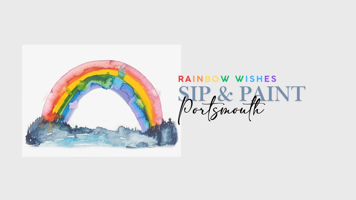 Rainbow Wishes Sip N Paint | Portsmouth