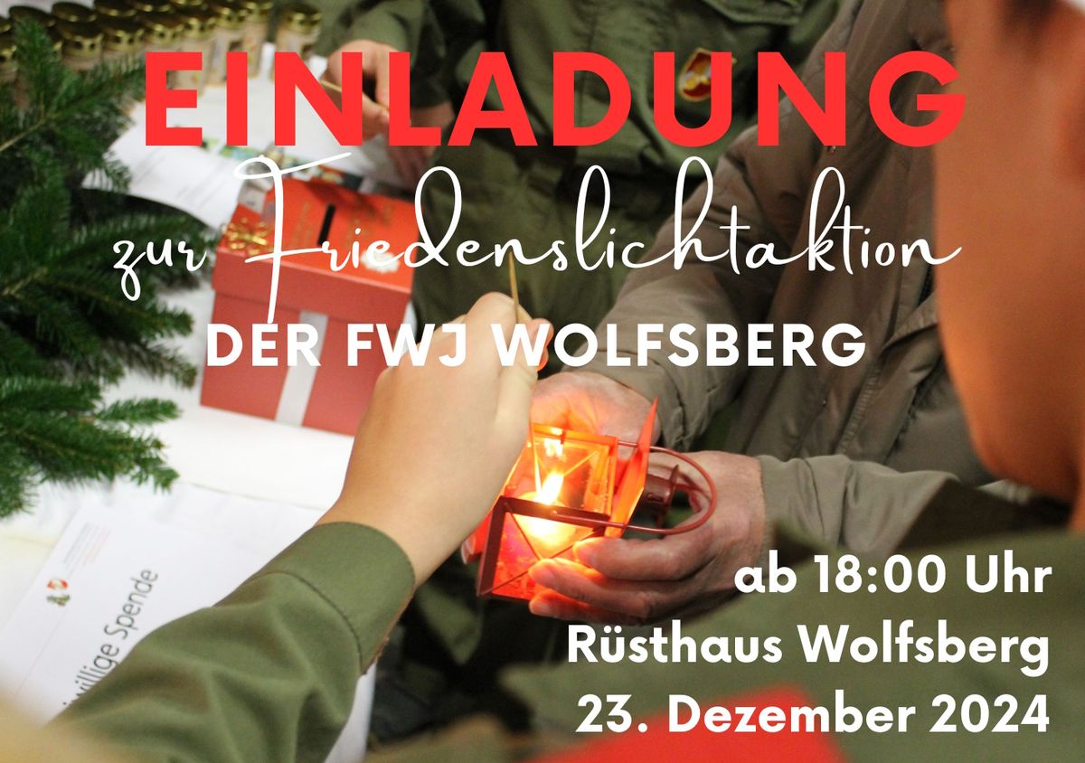 Friedenslichtaktion der Feuerwehrjugend Wolfsberg