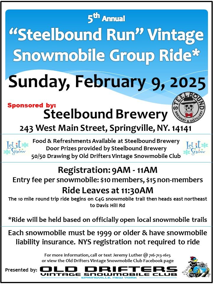 Vintage Snowmobile Ride "SteelBound Run"