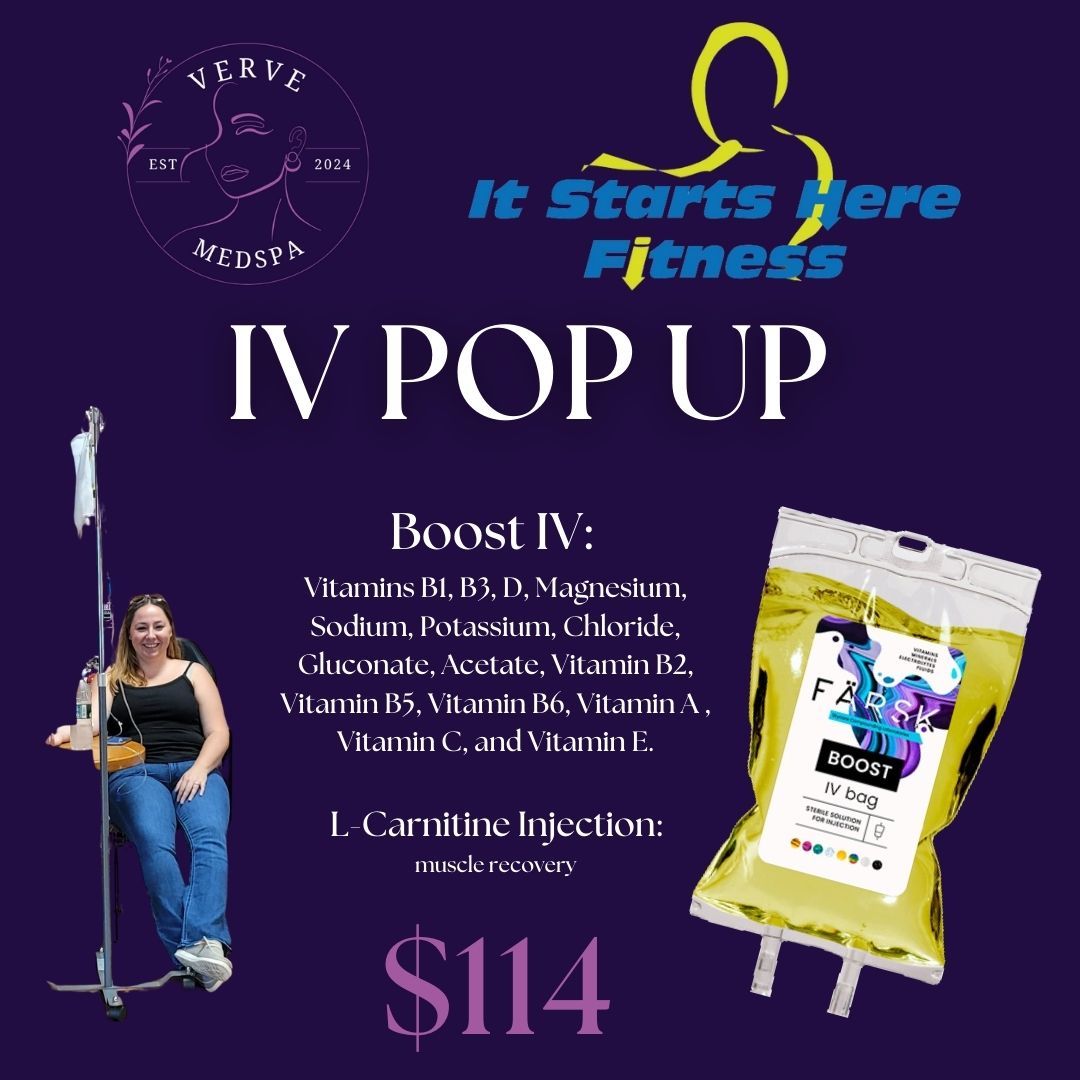 Verve Medspa IV Pop Up at It Starts Here Fitness