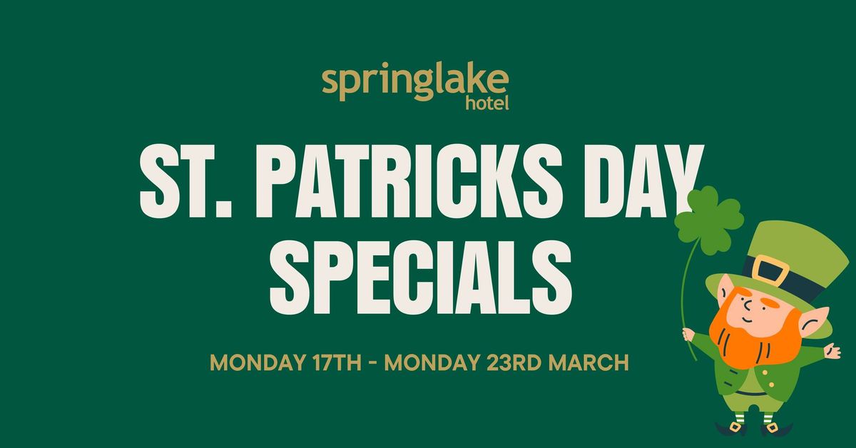 St. Patrick\u2019s Week Specials