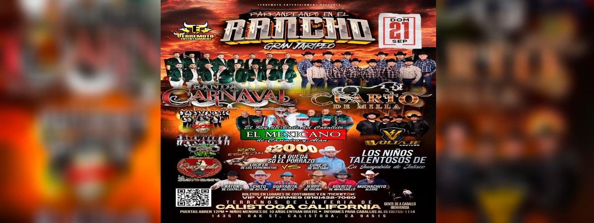 CUARTO DE MILLA, BANDA CARNAVAL & MAS in Calistoga