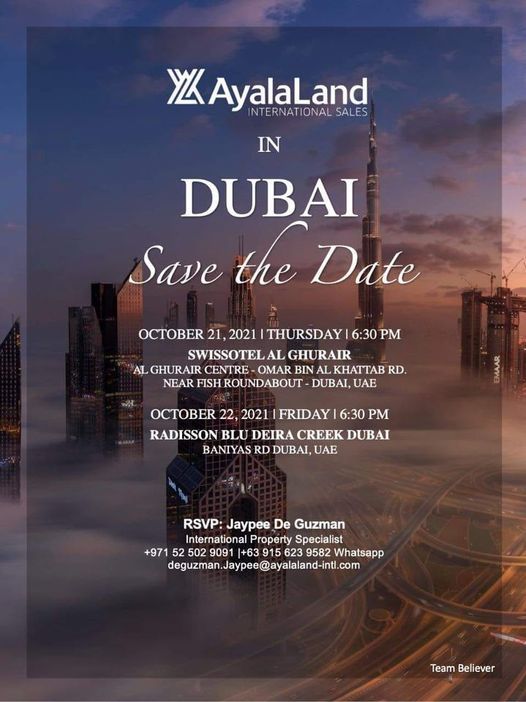 Ayala land Event in Swissitel Al Ghurair Dubai UAE