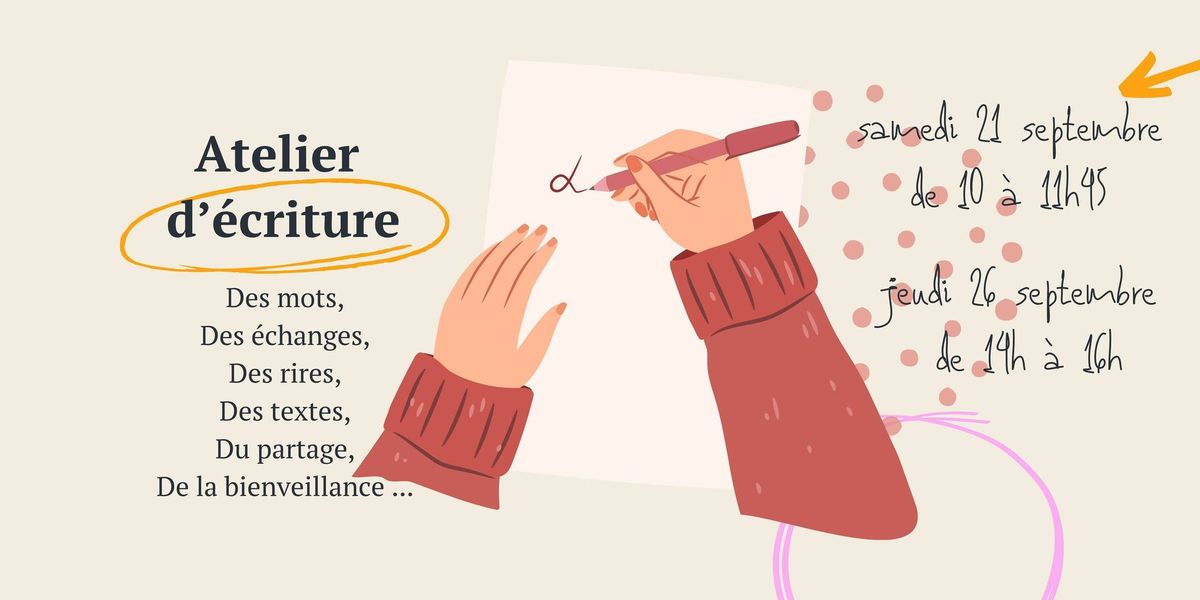 Atelier d'\u00e9criture