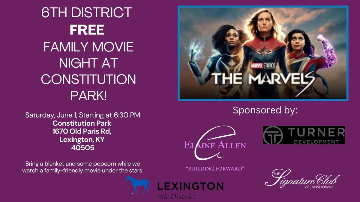 6th District Movies at Constitution Park, Constitution Park, Lexington